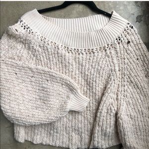 Free people off the shoulder sweater in cream 💘